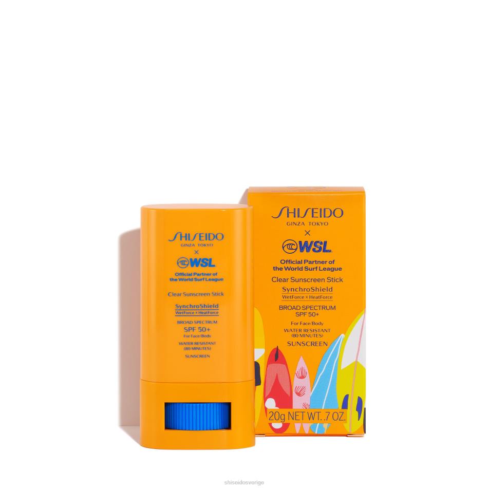 limited edition world surf league clear sunscreen stick spf 50+ VL6V99 Shiseido Solskydd